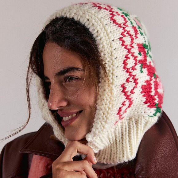 New Free People Rose Frost Hood Bonnet Hat - Picture 8 of 8